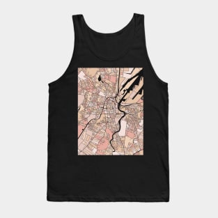 Belfast Map Pattern in Soft Pink Pastels Tank Top